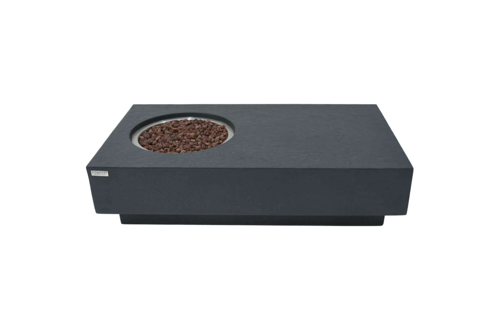 Loungetisch mit Gas Feuerstelle Elementi Metropolis, dunkelgrau