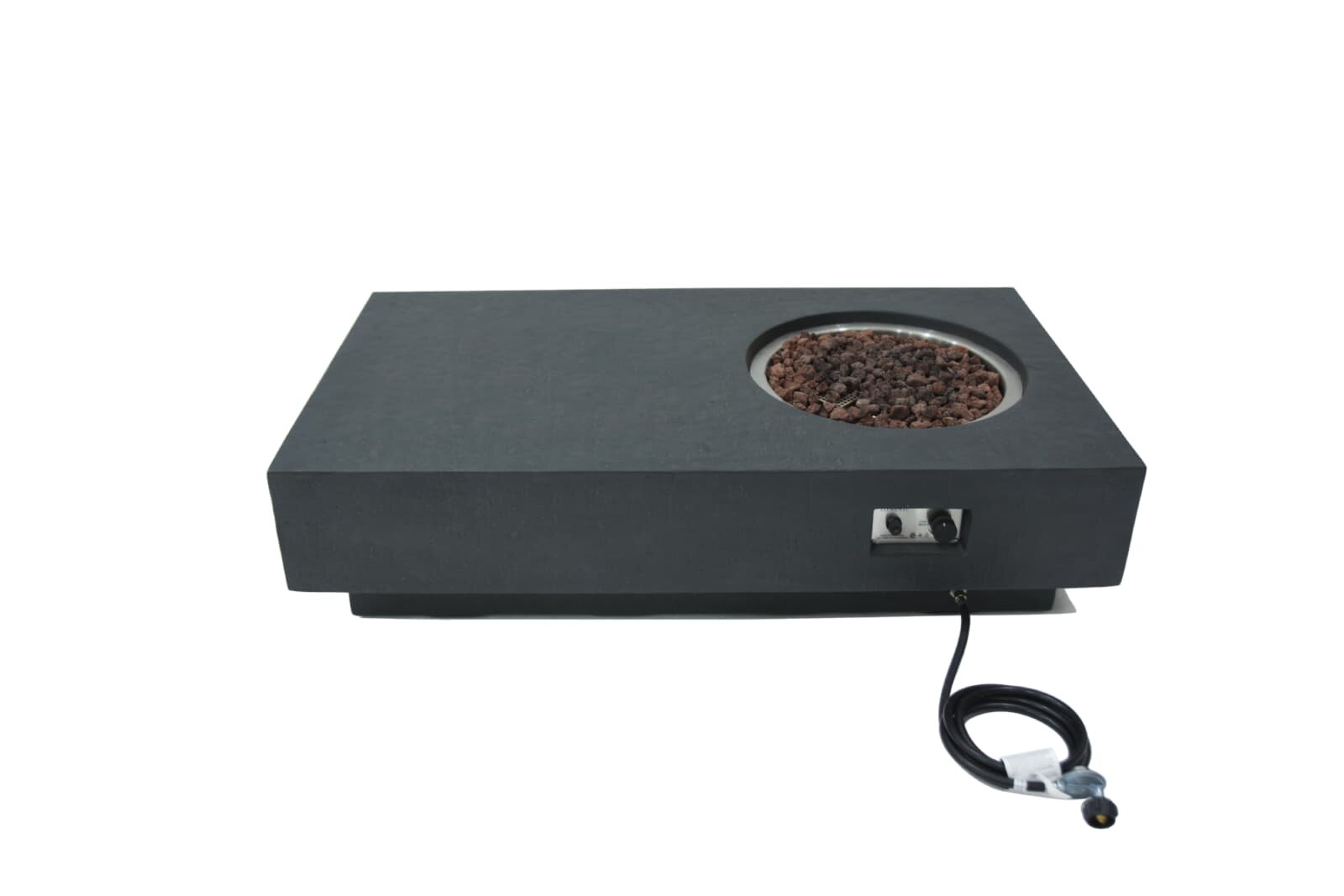 Loungetisch mit Gas Feuerstelle Elementi Metropolis, dunkelgrau