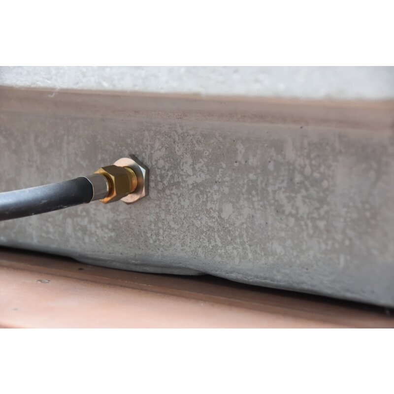 Loungetisch mit Gas Feuerstelle Elementi Hampton, hellgrau