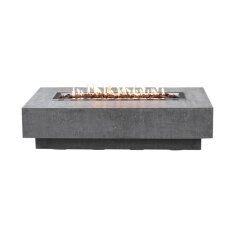 Loungetisch mit Gas Feuerstelle Elementi Hampton, hellgrau