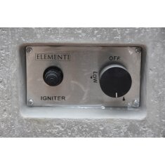 Loungetisch mit Gas Feuerstelle Elementi Hampton, hellgrau