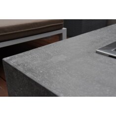 Loungetisch mit Gas Feuerstelle Elementi Hampton, hellgrau