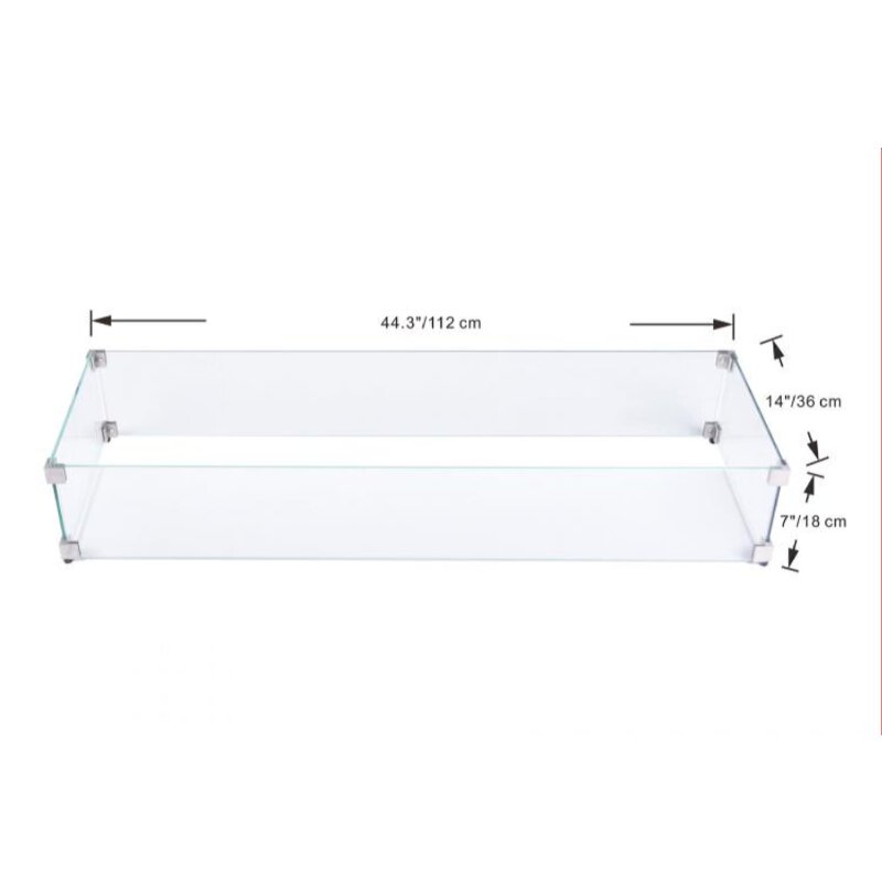 Elementi rechteckiger Windschutz für Hampton, Varna, Valencia, Granville, Sonoma