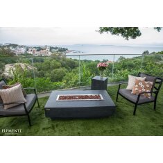 Loungetisch mit Gas Feuerstelle Elementi Hampton, dunkelgrau