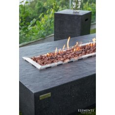 Loungetisch mit Gas Feuerstelle Elementi Hampton, dunkelgrau