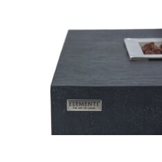 Loungetisch mit Gas Feuerstelle Elementi Hampton, dunkelgrau