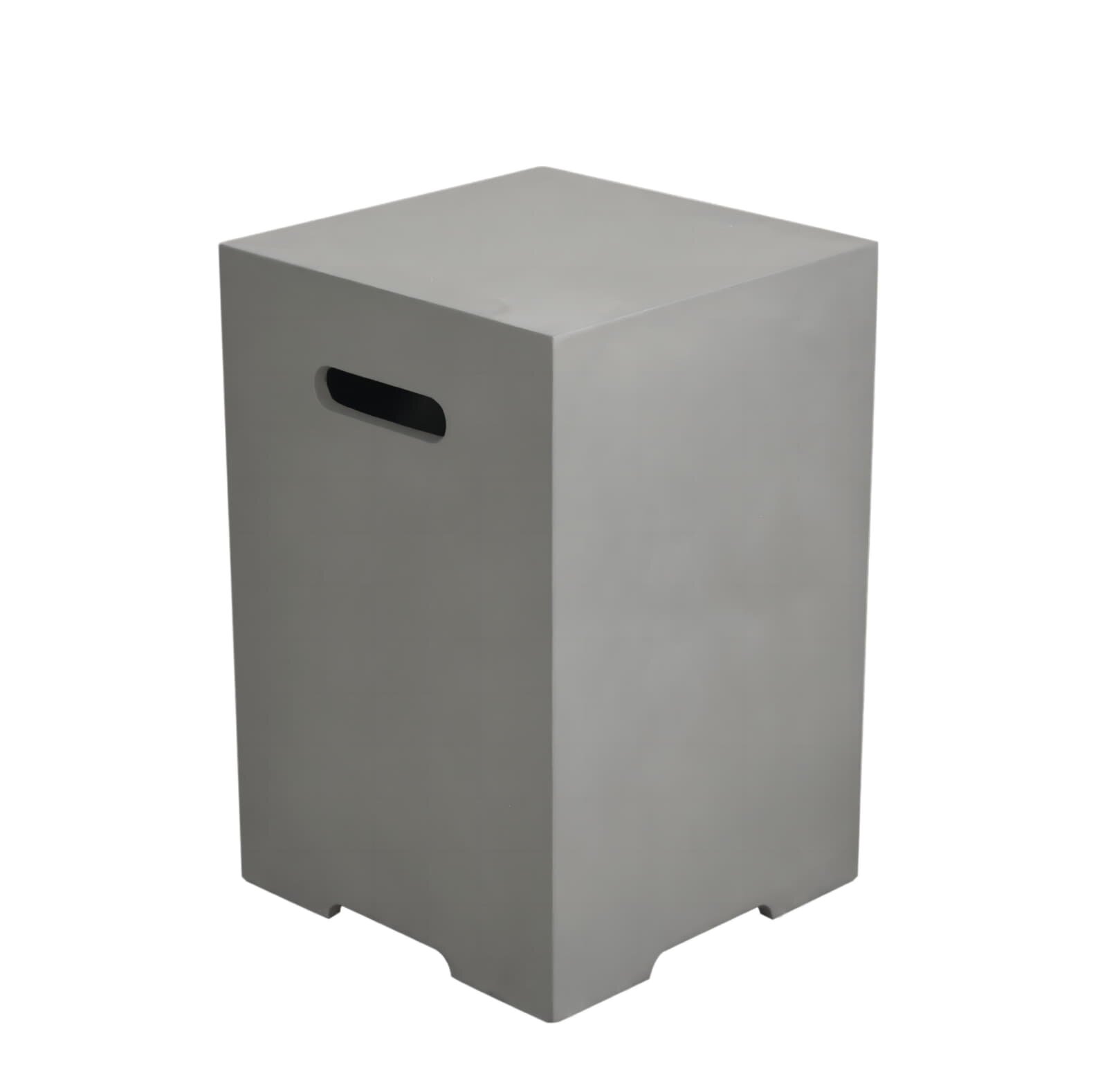 Elementi quadratische Gasflaschenabdeckung, hellgrau