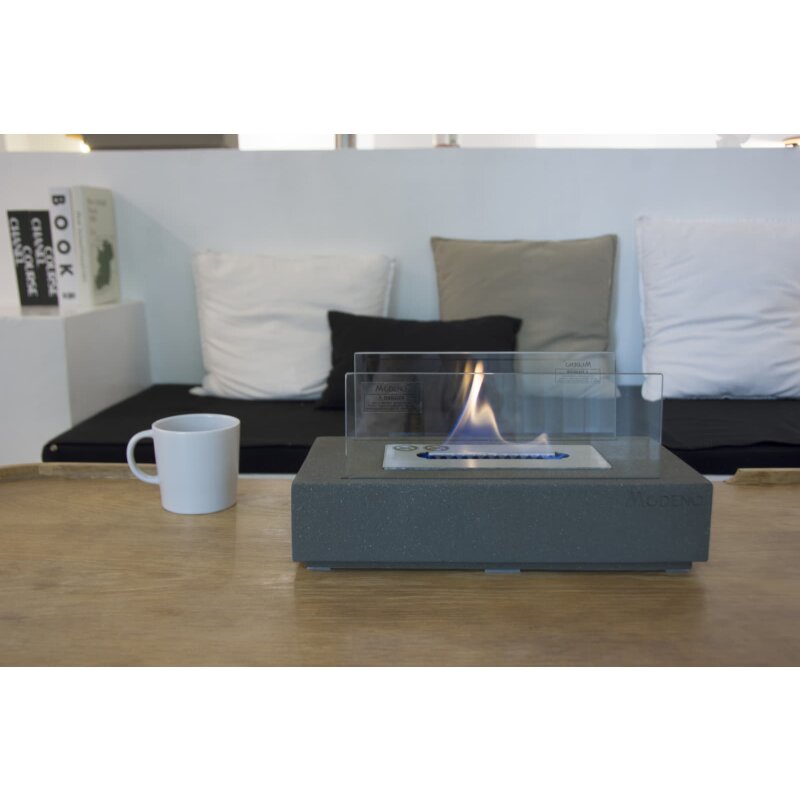 Bio-Ethanol Tischfeuerstelle Modeno Kira, dunkelgrau