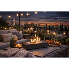 Bio-Ethanol Tischfeuerstelle Modeno Kira, dunkelgrau