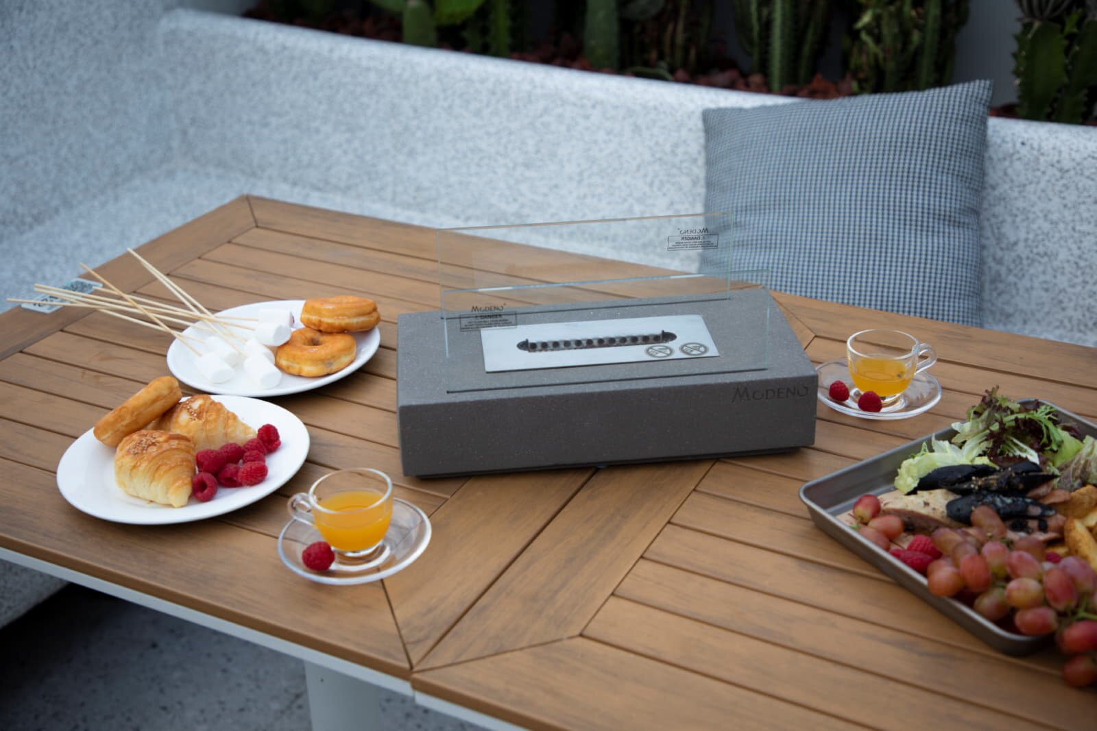 Bio-Ethanol Tischfeuerstelle Modeno Kira, dunkelgrau