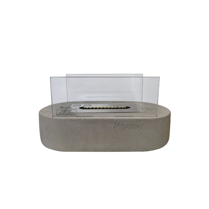 Bio-Ethanol Tischfeuerstelle Modeno Luspa, hellgrau