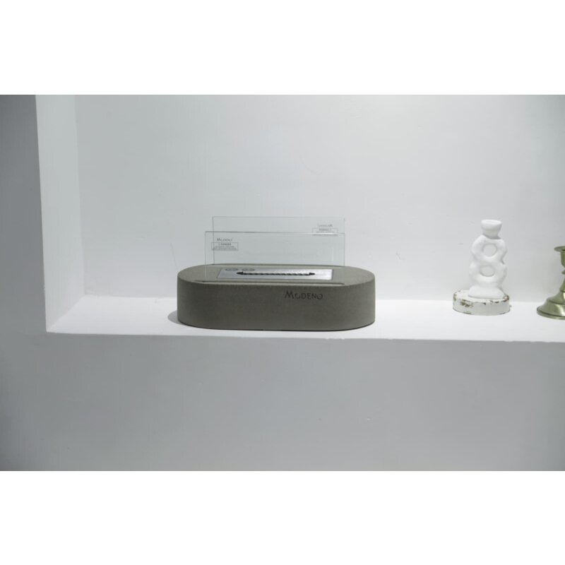 Bio-Ethanol Tischfeuerstelle Modeno Luspa, hellgrau