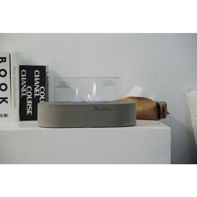 Bio-Ethanol Tischfeuerstelle Modeno Luspa, hellgrau