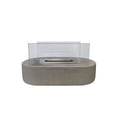 Bio-Ethanol Tischfeuerstelle Modeno Luspa, hellgrau