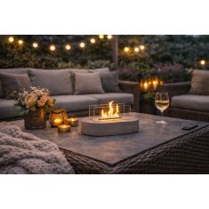 Bio-Ethanol Tischfeuerstelle Modeno Luspa, hellgrau