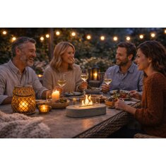 Bio-Ethanol Tischfeuerstelle Modeno Luspa, hellgrau