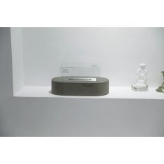 Bio-Ethanol Tischfeuerstelle Modeno Luspa, hellgrau