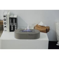 Bio-Ethanol Tischfeuerstelle Modeno Luspa, hellgrau