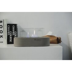 Bio-Ethanol Tischfeuerstelle Modeno Luspa, hellgrau