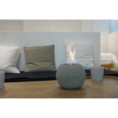 Bio-Ethanol Tischfeuerstelle Modeno Paffu, hellgrau