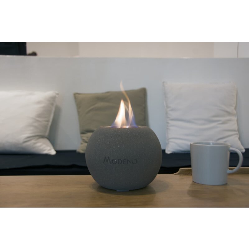Bio-Ethanol Tischfeuerstelle Modeno Paffu, dunkelgrau