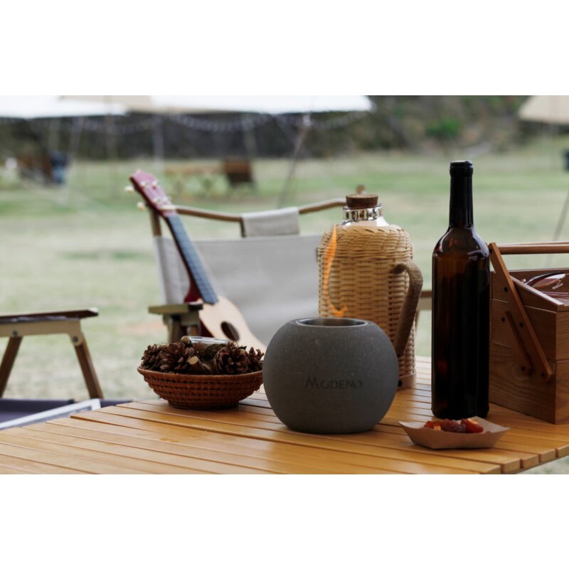 Bio-Ethanol Tischfeuerstelle Modeno Paffu, dunkelgrau