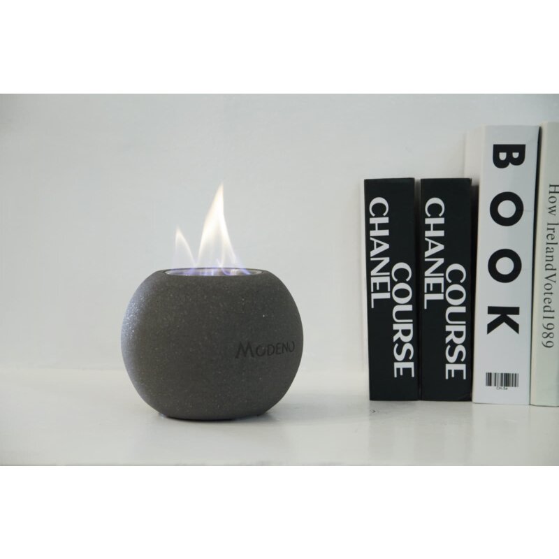 Bio-Ethanol Tischfeuerstelle Modeno Paffu, dunkelgrau