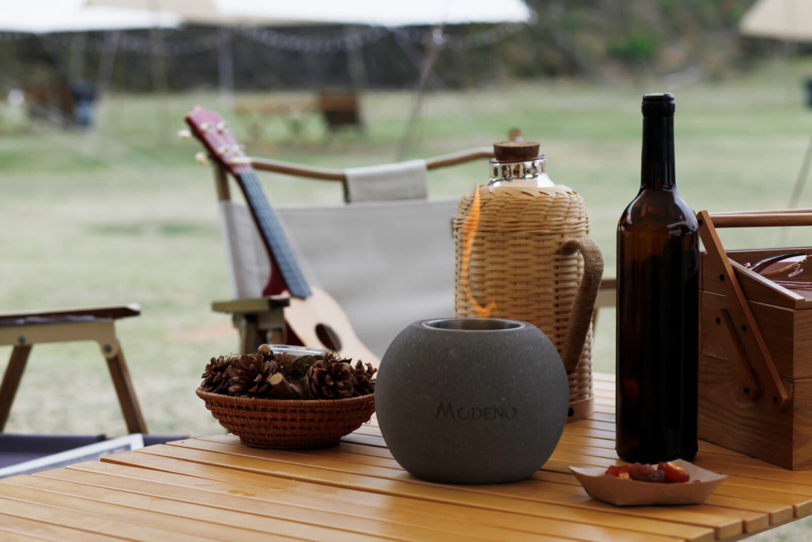 Bio-Ethanol Tischfeuerstelle Modeno Paffu, dunkelgrau