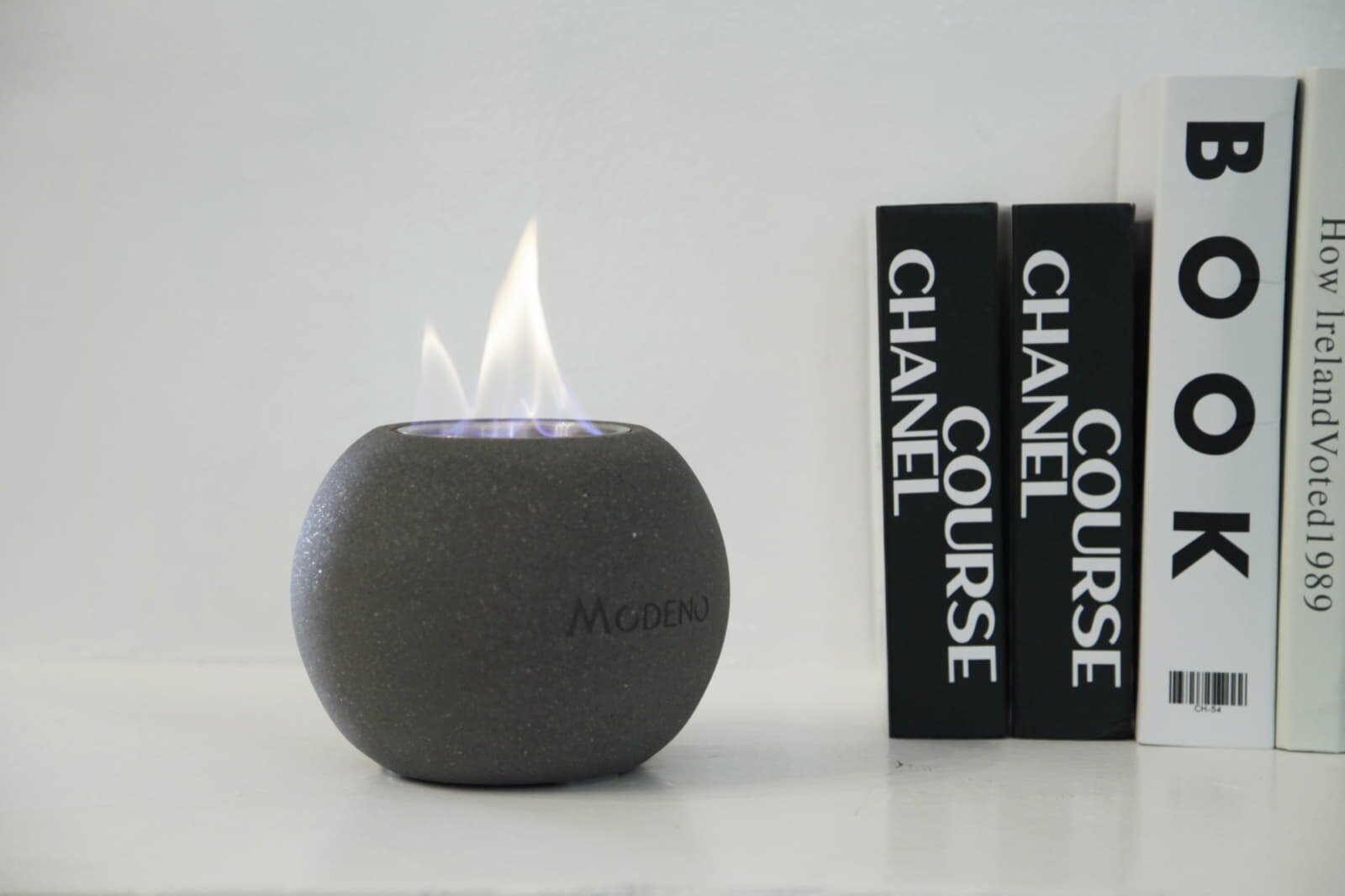 Bio-Ethanol Tischfeuerstelle Modeno Paffu, dunkelgrau