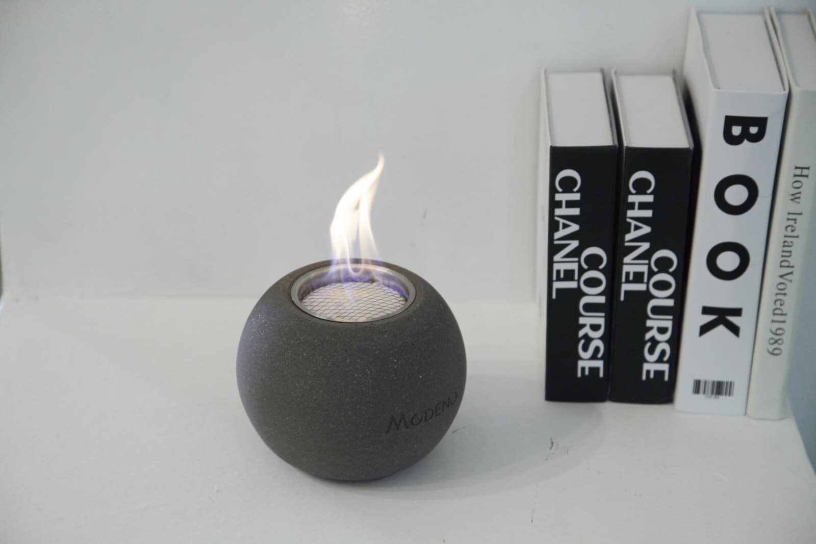 Bio-Ethanol Tischfeuerstelle Modeno Paffu, dunkelgrau