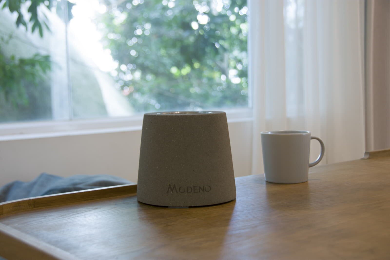 Bio-Ethanol Tischfeuerstelle Modeno Entta, hellgrau