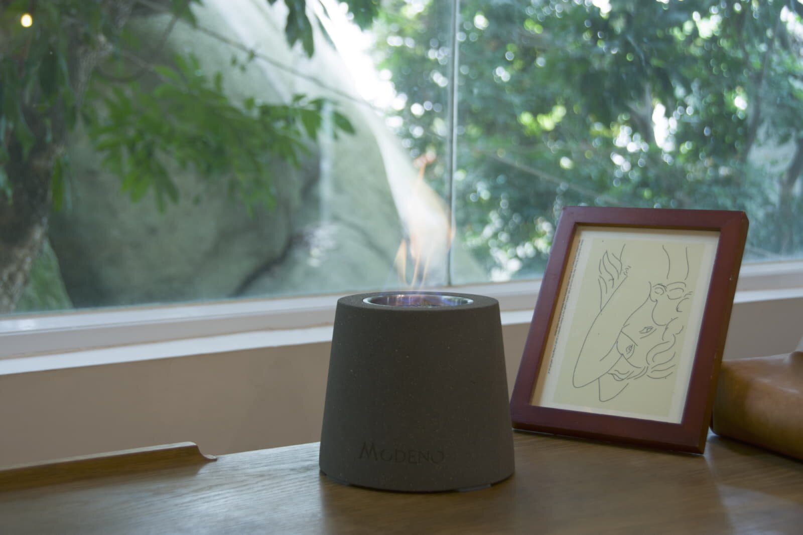 Bio-Ethanol Tischfeuerstelle Modeno Entta, dunkelgrau