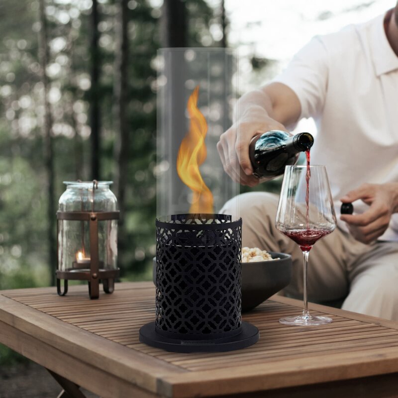 Bio-Ethanol Tischfeuerstelle Modeno Vornado, schwarz