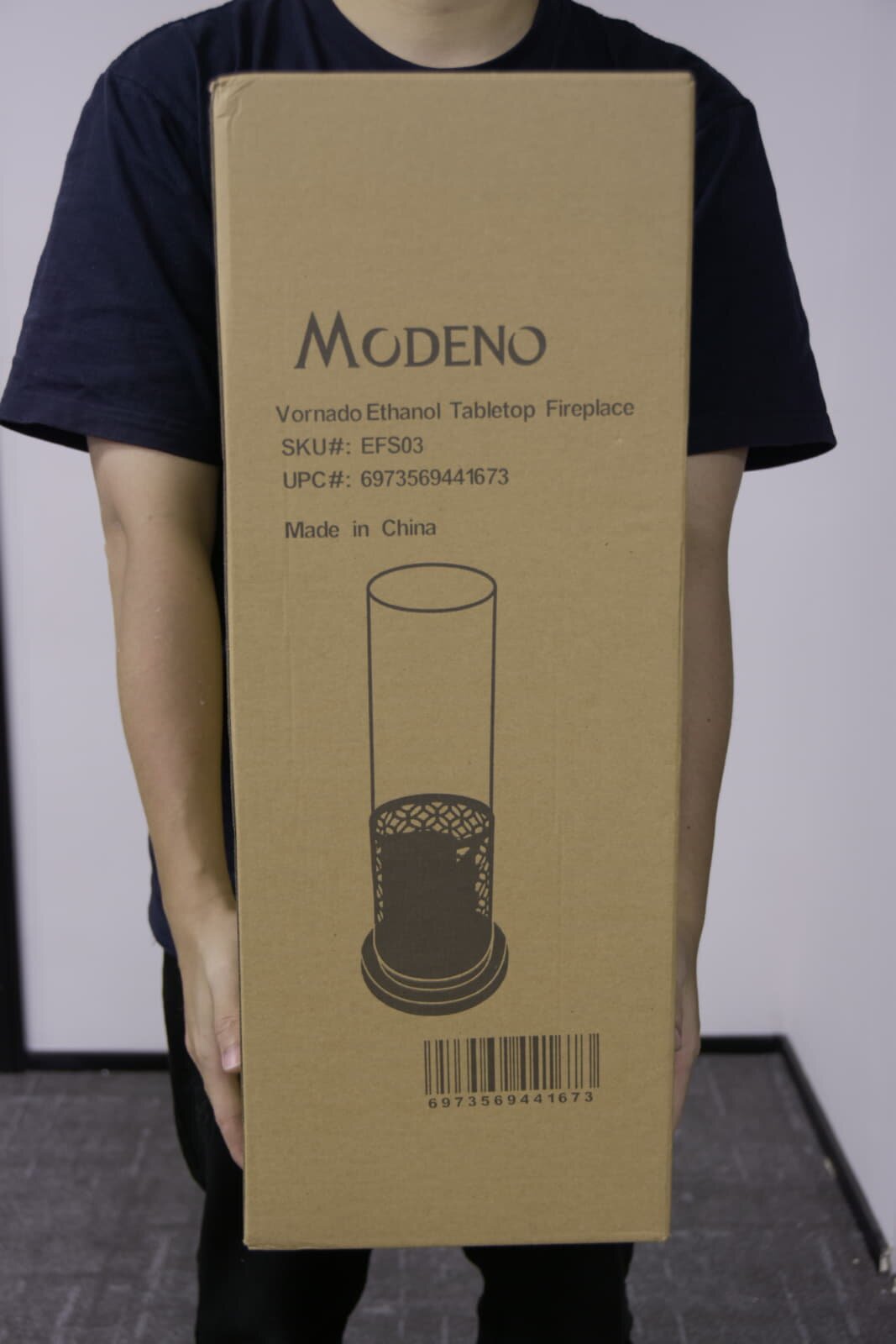 Bio-Ethanol Tischfeuerstelle Modeno Vornado, schwarz