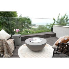 Gas- Feuerstelle Modeno Roca aus Faserbeton, grau