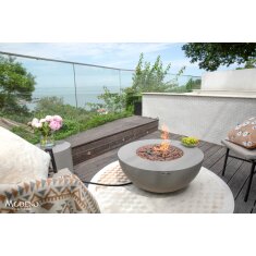 Gas- Feuerstelle Modeno Roca aus Faserbeton, grau