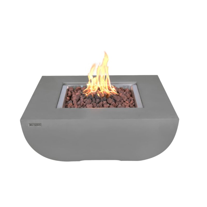 Gas- Feuerstelle Modeno Westport aus Faserbeton, grau