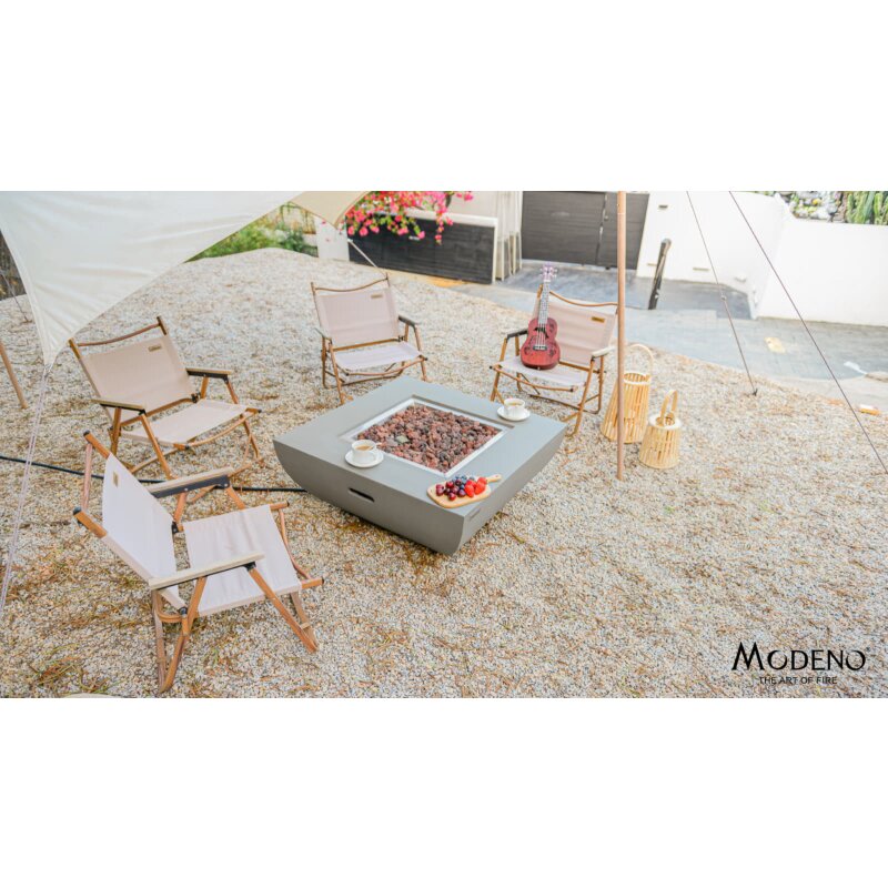 Gas- Feuerstelle Modeno Westport aus Faserbeton, grau