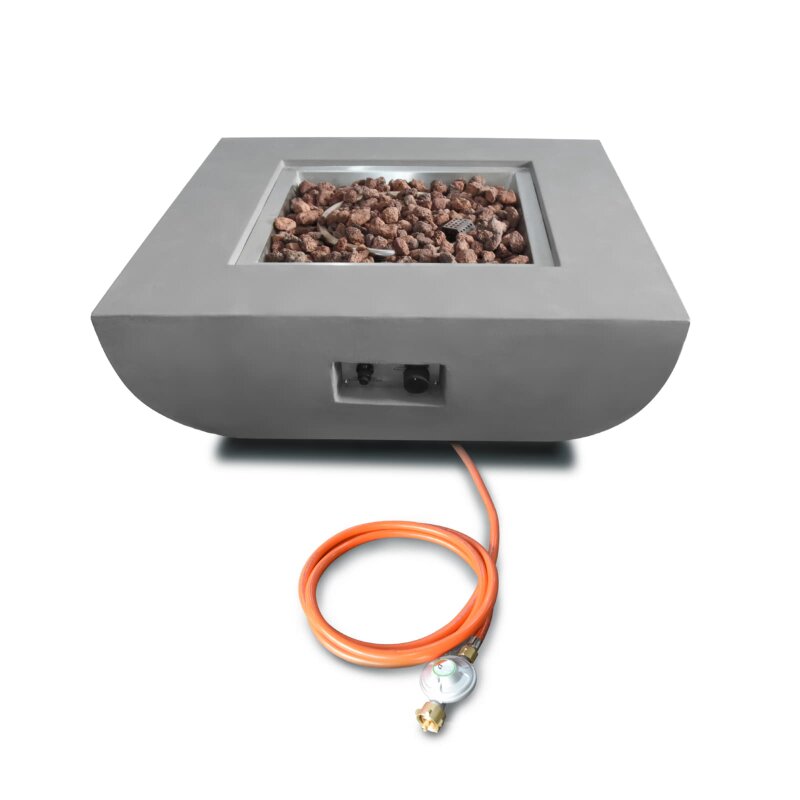 Gas- Feuerstelle Modeno Westport aus Faserbeton, grau