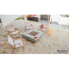 Gas- Feuerstelle Modeno Westport aus Faserbeton, grau