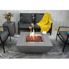 Gas- Feuerstelle Modeno Westport aus Faserbeton, grau