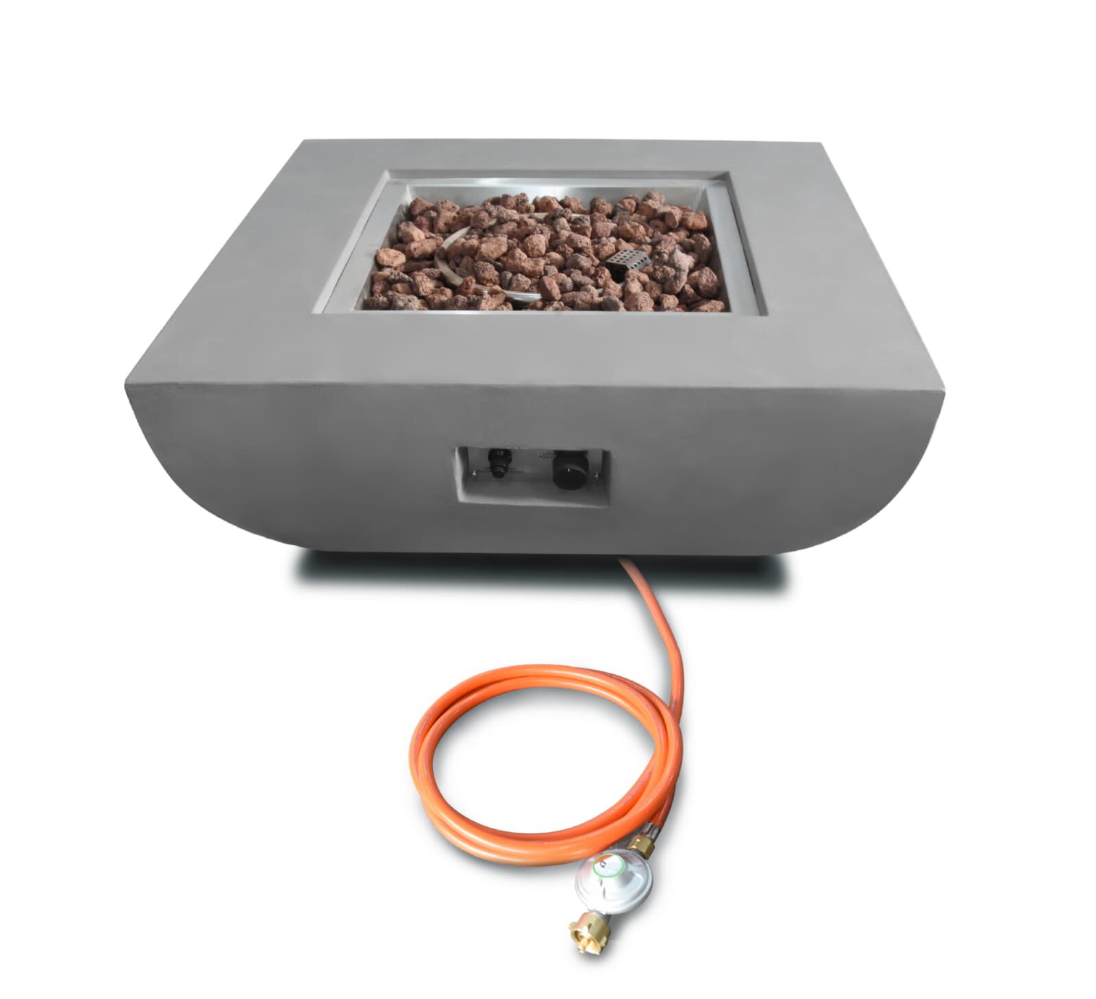 Gas- Feuerstelle Modeno Westport aus Faserbeton, grau