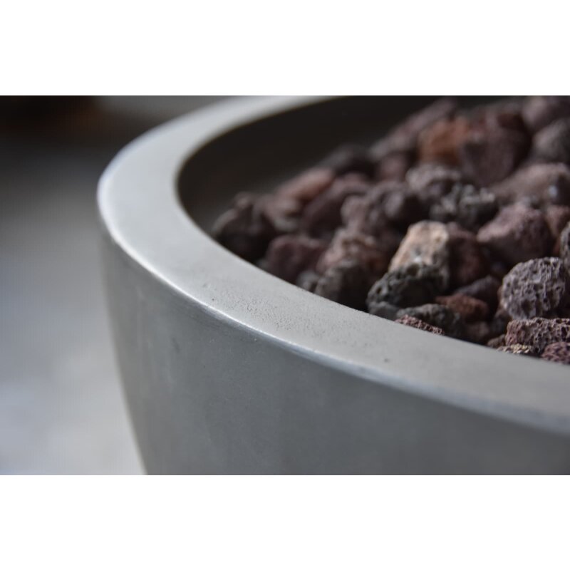 Gas- Feuerstelle Modeno Nantucket aus Faserbeton, hellgrau