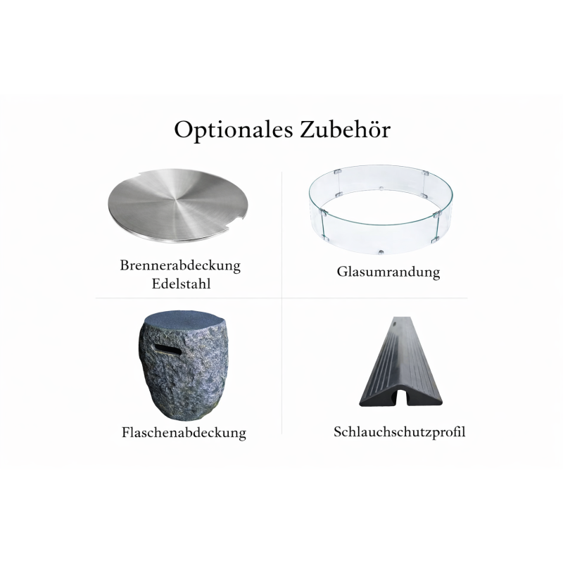 Loungetisch mit Gas Feuerstelle Elementi Boulder