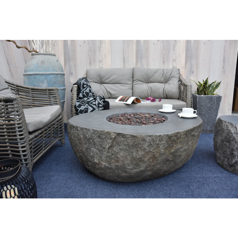 Loungetisch mit Gas Feuerstelle Elementi Boulder