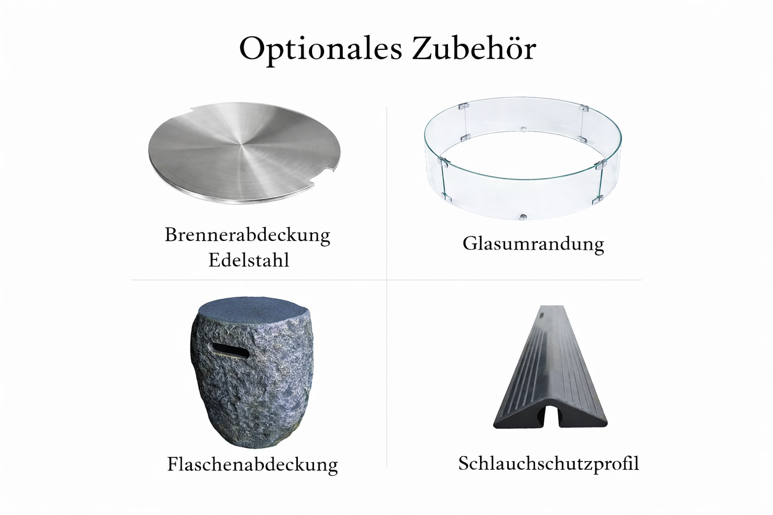 Loungetisch mit Gas Feuerstelle Elementi Boulder in Natursteinoptik