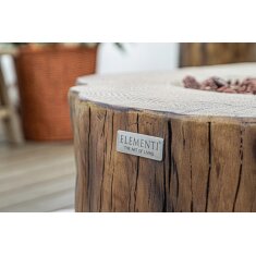 Loungetisch mit Gas Feuerstelle Elementi Manchester in Rotholz- Optik