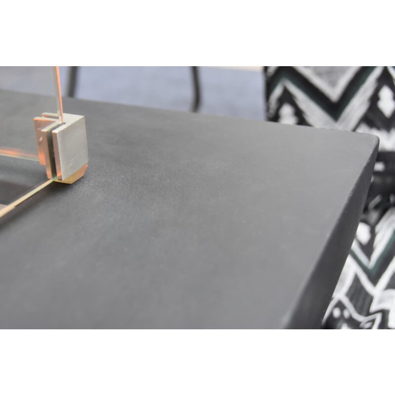 Gas- Feuerstelle Modeno Aurora aus Faserbeton, Schwarz