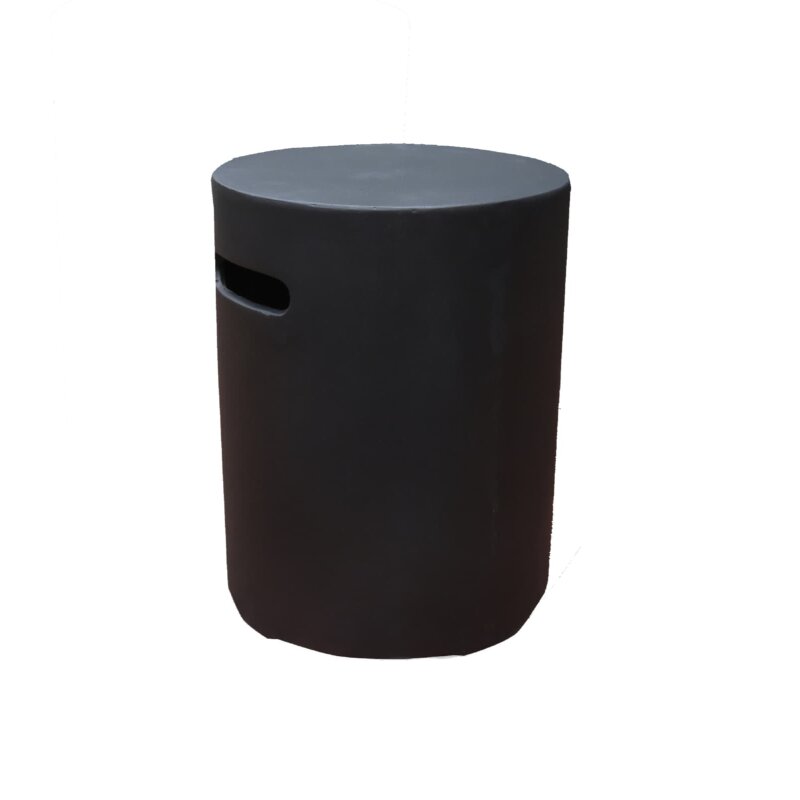 Modeno runde Gasflaschenabdeckung, Schwarz