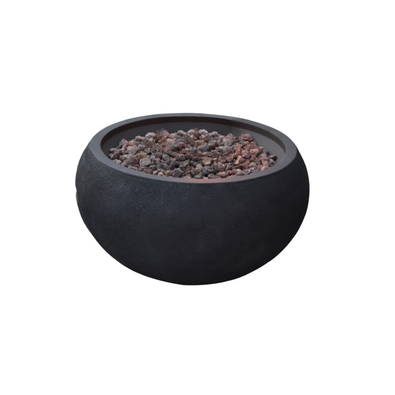 Gas- Feuerstelle Modeno York aus Faserbeton, Schwarz